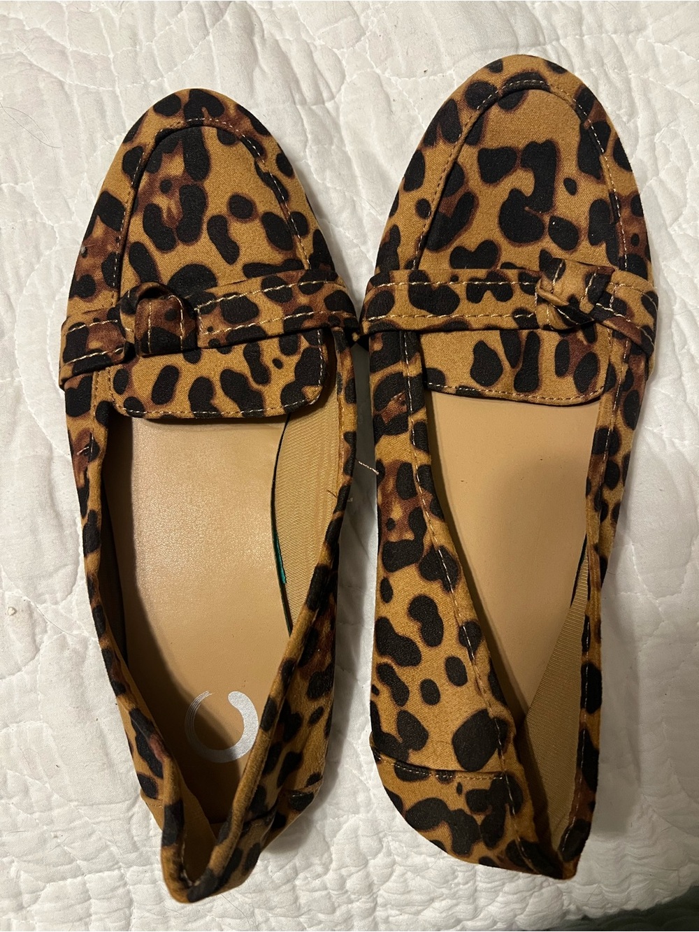 Leopard Print Women’s Loafers - Brown/Black